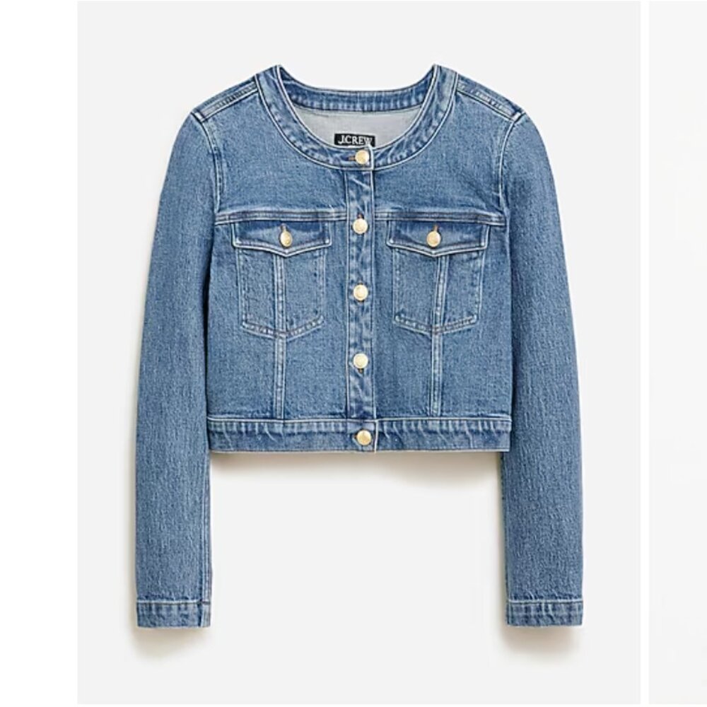 J.Crew Louisa patch-pocket lady jacket in denim Size 2 SOLD OUT